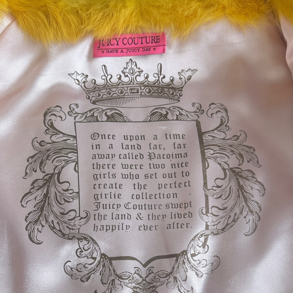 Juicy Couture Women’s Vibrant Yellow Real Fur Cape - Picture 2 of 4